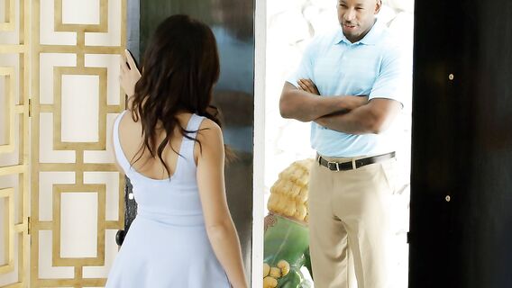 Негр с большим членом оттрахал студентку в анал